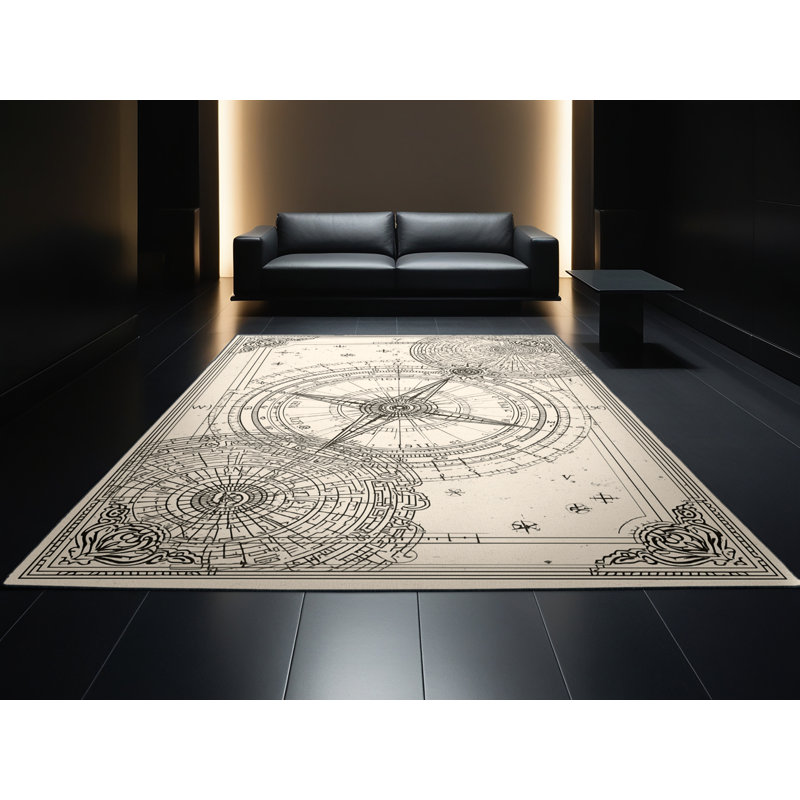 Machine Washable Pantelie Classic Oriental Rug in Beige – Binding, 2 x 4