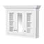 Armoire à pharmacie de 35 po avec miroir, 5 tablettes fermées et réglables, armoire de rangement murale avec portes en verre