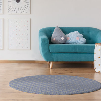 Tapis de zone mauve claire zig zag