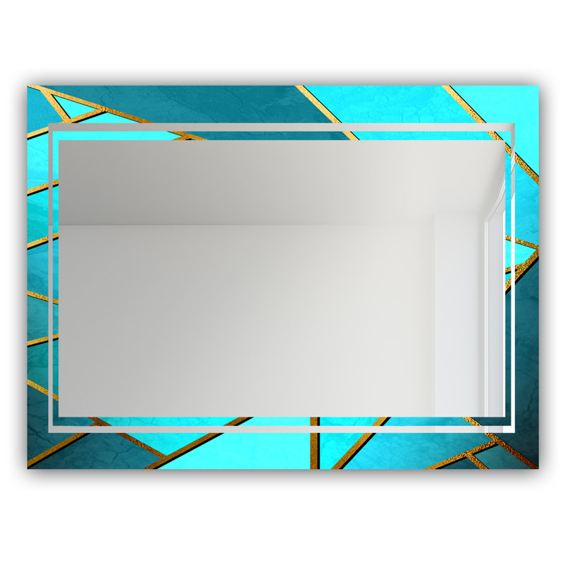 Glam Mirror - Miroir mural moderne, H 32 po x l 24 po, Capitale nid d'abeille