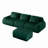 114" L-Shaped Modular Sectional Sofa For Living Room,Flannelette Fabric,3-Seater Couch,Deep Seat,Boneless Sofa,Movable Ottoman,Buckle Connection,Anti-Slip Design,No Assembly-231793789