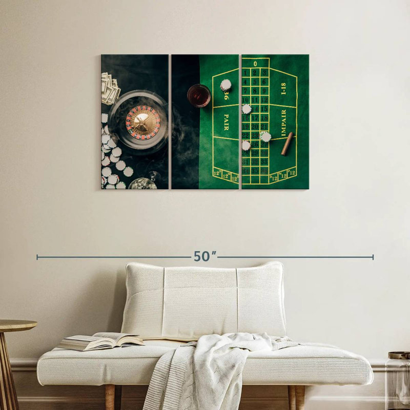 Senne Casino Table Game, 24" H x 38" W