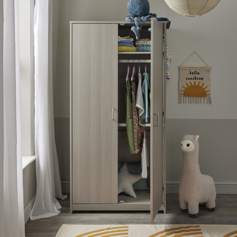 Caro 2 Door Wardrobe, Grey