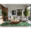 Tapis moelleux et moelleux à motif abstrait moderne et contemporain Feingold St Patties - Reliure verte-1164765344