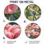 Kapone - reproduction d'art traditionnelle rose en métal, pivoines rondes, art mural en métal-363932106