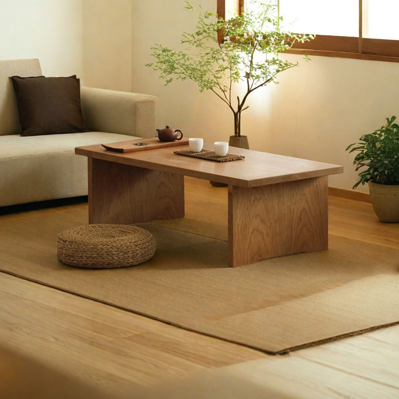 Table basse en cerisier, H 13,77 po x L 43,3 po x l 19,68 po