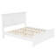 Structure de lit très grand style traditionnel de style champêtre et traditionnel, blanc-624207166-624207163