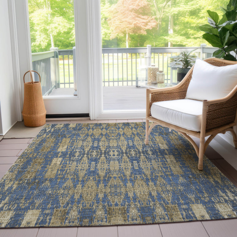 Jurnee Moroccan Indoor / Outdoor Rug, Round 8'