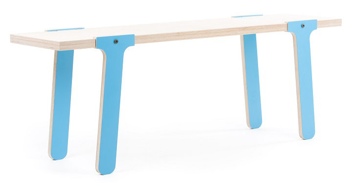 Giedi Upholstered Bench, Iris Blue