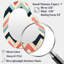 Miroir mural asymétrique moderne à motif de chevrons multicolores doux et rétro I