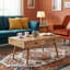 Sedillo Solid Wood Four Leg Coffee Table with Storage
