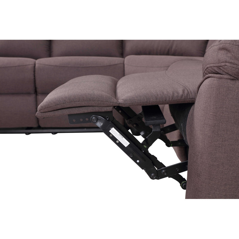 Canapé modulaire inclinable en microfibre / microsuède de 87 po Annaira, Électrique