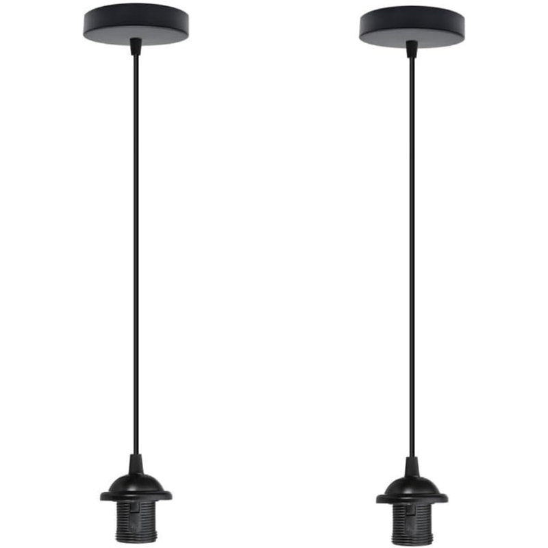 1 - Light Bulb Pendant, Black