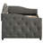 Gray Upholstered Twin Daybed with Pull-Out Trundle, Tufted Camelback Design