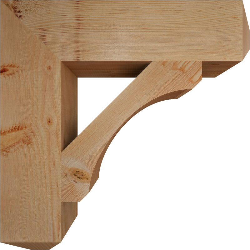 H Support en bois / corbeau, Douglas (lisse), H 26 po x l 5,5 po x P 26 po