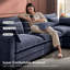 111" Modular Sectional Sofa with 2 Movable Ottomans, U-Shaped Oversized 3-Seat Chenille Cloud Sofa with 5 Pillows for Living Room, Blue-856141012