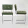 Aveon 19.3" H Mid Century Modern Tufted Leather Side Dining Chair with Steel Frame