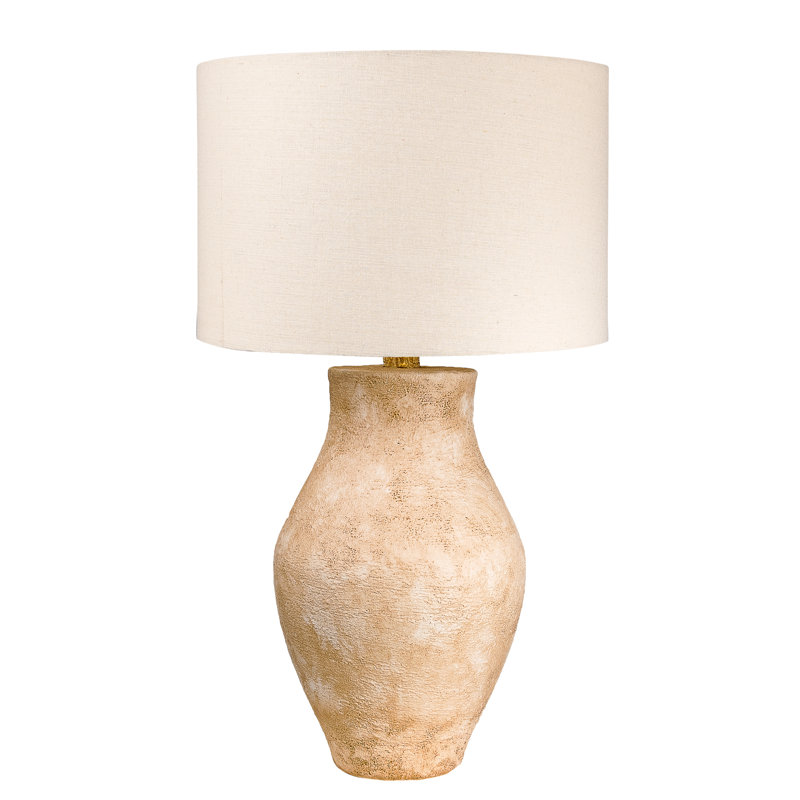 Makela Hydrocal Table Lamp, Yes, Brown