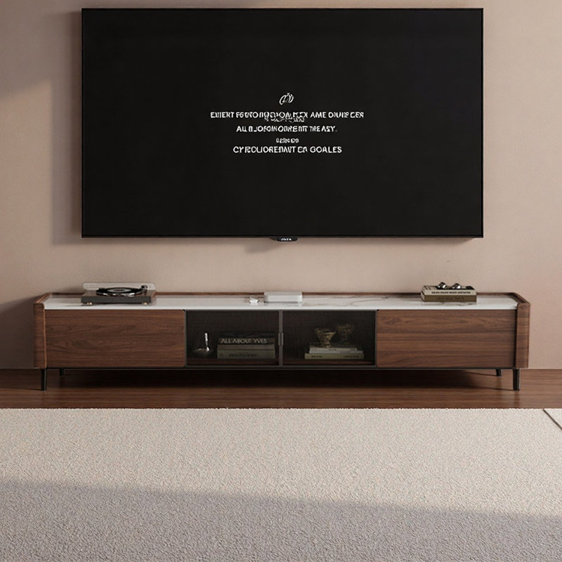 Meuble télé d'inspiration moderne et luxueux, H 17,71 po x L 70,86 po x l 15,74 po