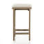Morene Teak Backless Outdoor Bar Stool with Cushion-697198813