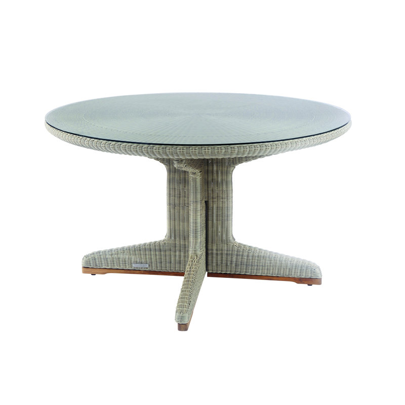 Westport Outdoor Round Dining Table, 60" Diameter, White