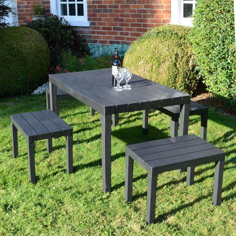 Eilijah 6 - Person Patio Dining Set with Rectangular Table