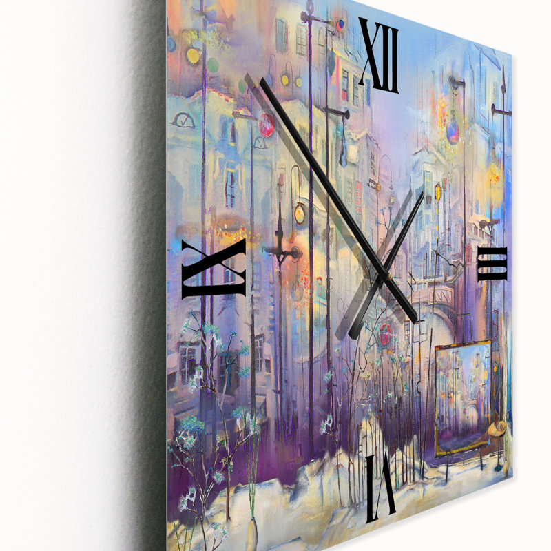 Horloge murale abstraite pastel, Extra Large