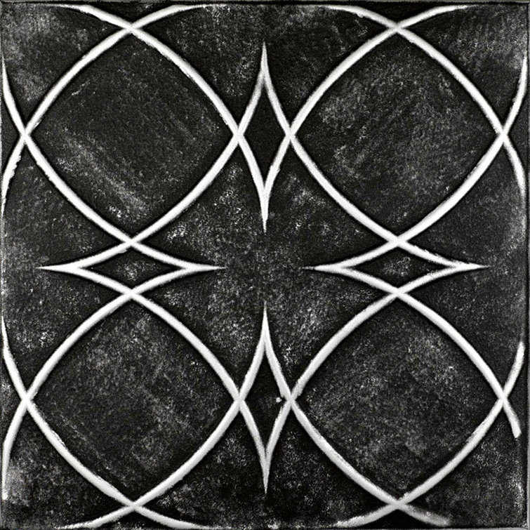 Circles and Stars 1.6 ft. x 1.6 ft. Polystyrene Glue-up Ceiling Tile