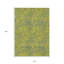 Tapis intérieur lavable abstrait 10 pi x 14 pi jaune et bleu