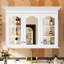 40" Bathroom Storage Cabinet With Mirror And Spacious Interior - Fits Modern Decor Wall Mounted Double Doors Doubles Reflection