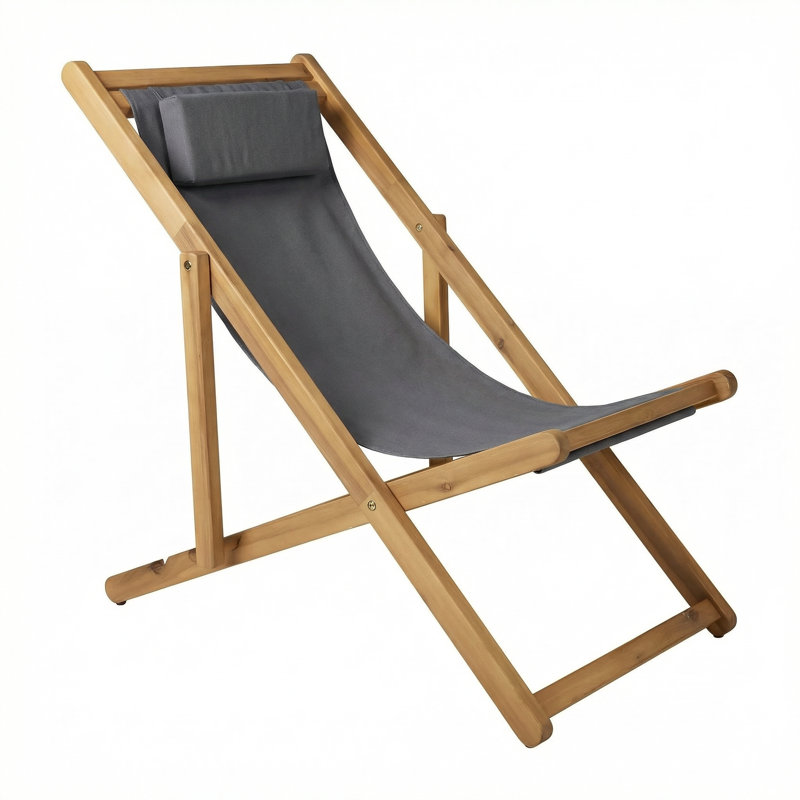 Sunbrella Outdoor Solid Sling Chair, Sunbrella - Canvas Charcoal
