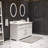 Derby 60'' Double Bathroom Vanity with Marble Top with Mirror-776783544