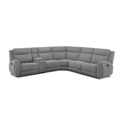 130.4" W Contemporary Sectional, Gray