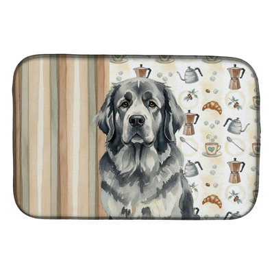 Gray Newfoundland Coffee Bar Dish Drying Mat