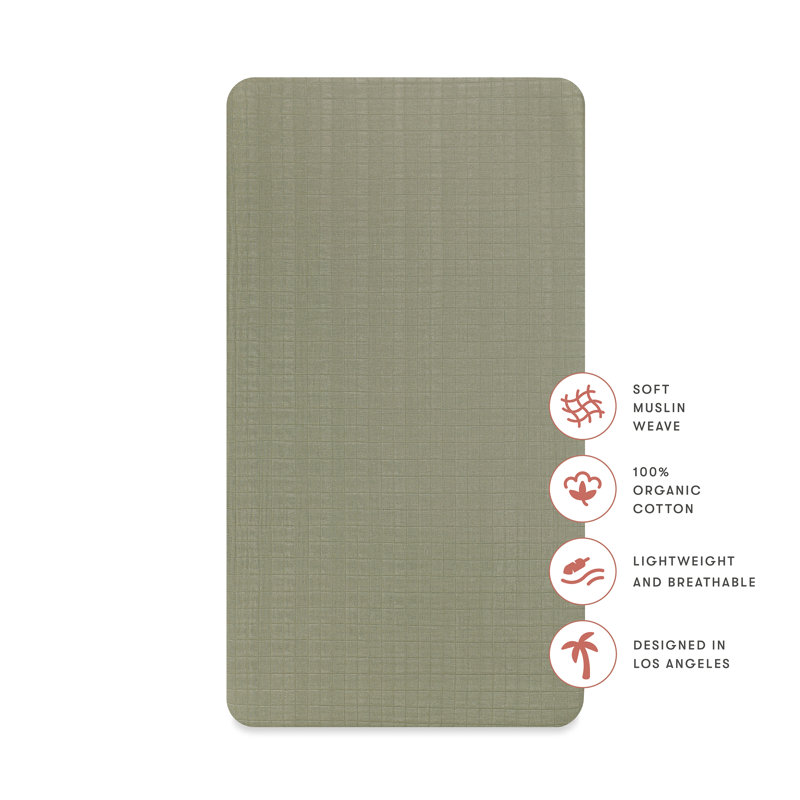 Matcha Muslin Crib Sheet