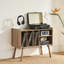 Record Player Stand With 4 Cabinets , Large Mid-Century Turntable Stand With Wood Legs, Vinyl Storage Table For Living Room Bedroom-1491048023