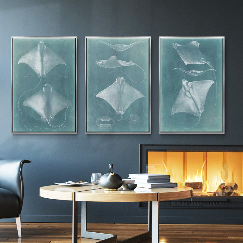 «Midnight Tulip IV», ensemble de 3 reproductions sur toile, Argent, H 40 po x l 78 po