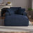 49.2" Faux-fur Chaise Lounge, Single Sleeper Sofa, Accent Deep Seat Reading Chair With Cup Holder And Side Pocket - No Assembly Required-1770594784