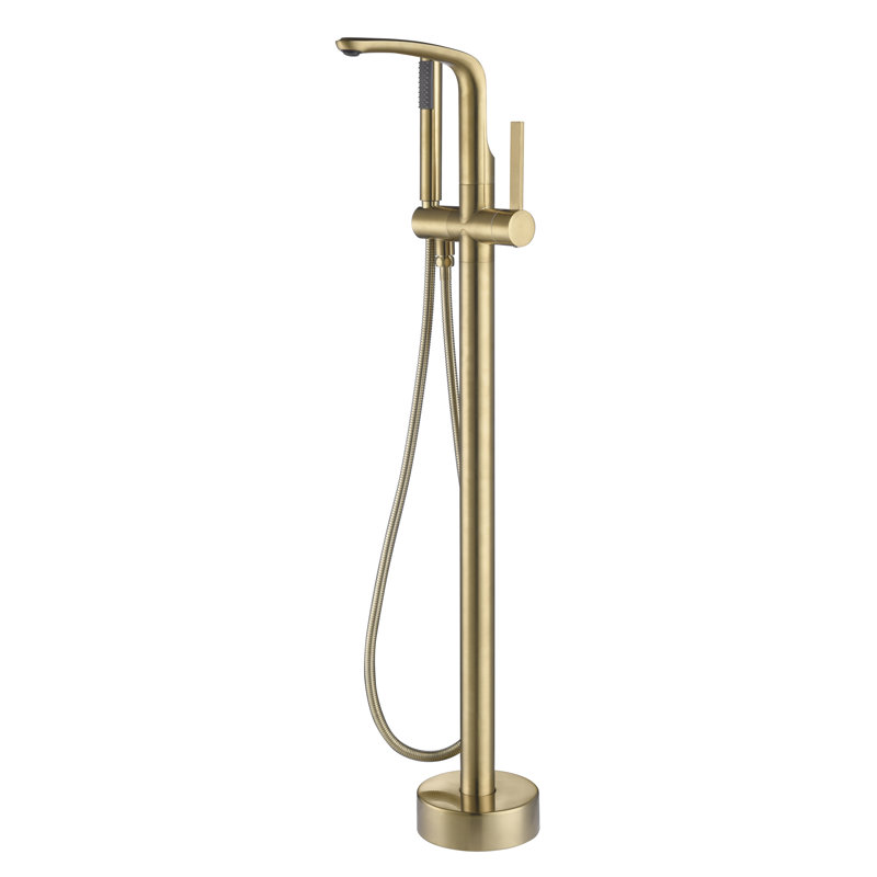 SevenFalls Floor Tub Spout with Diverter, Brushed Gold