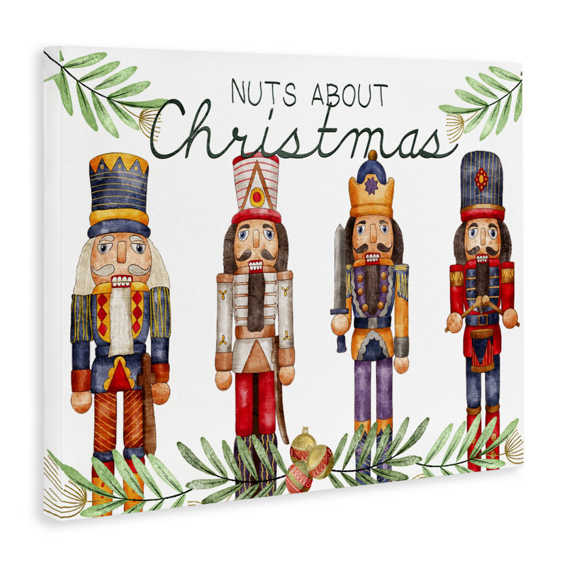 Nuts About Christmas Nutcrackers Canvas, conception de Kim Allen, H 24 po x l 30 po