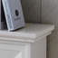 Foyer électrique en bois massif beige