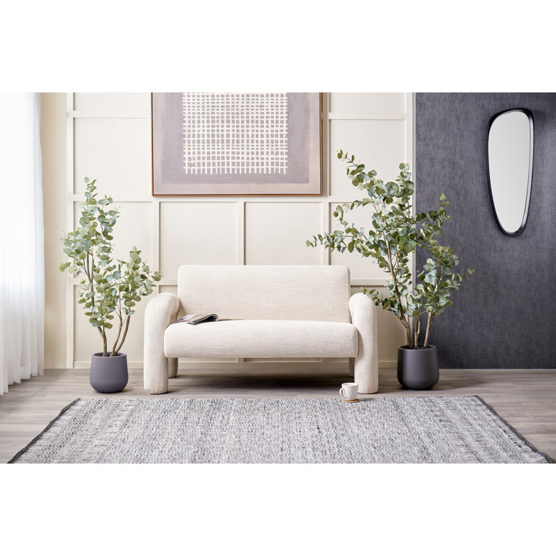 130cm Faux Eucalyptus Tree in Fibrestone Pot, 130 cm x 50 cm