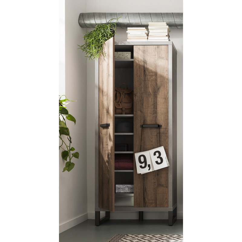 Clovill 2 Door Manufactured Wood Wardrobe