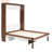 Full Size Murphy Bed with Foldable Desk – Space Saving Wall Bed - Walnut & White