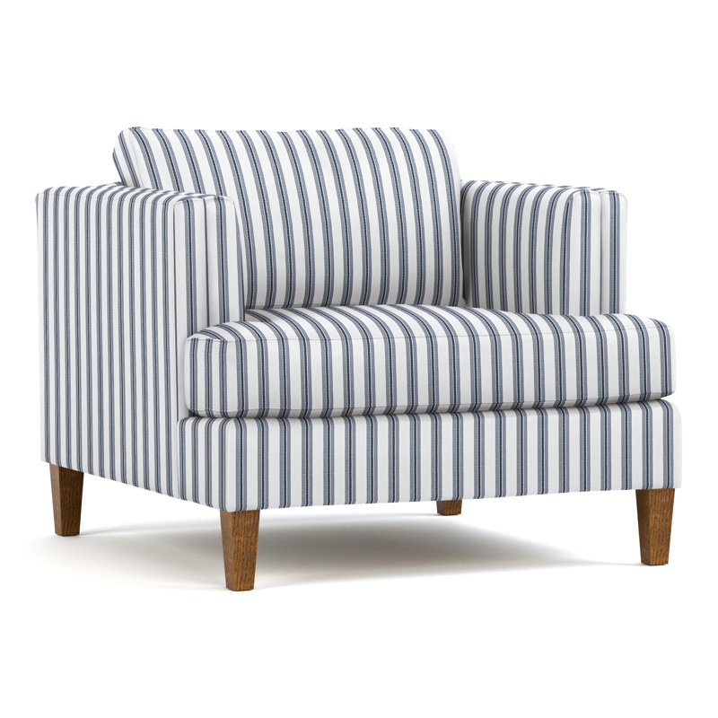 Fauteuil tuxedo avec accoudoirs Surrey Hills, Perigold ‑ denim Excel