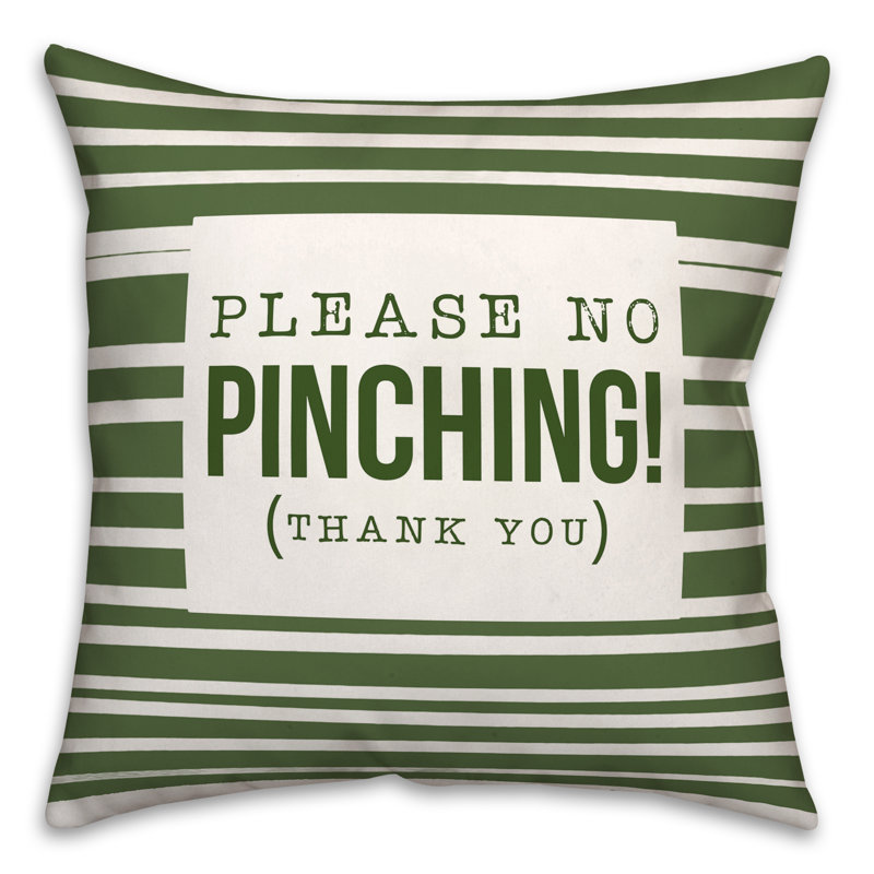 Veuillez ne pas pincer le coussin décoratif, 18 po x 18 po