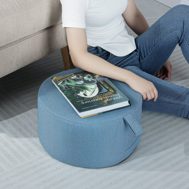 Repose-pieds rond 15 po, Bleu clair