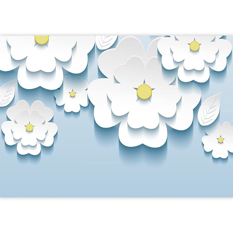 Modern Abstract Peel & Stick Floral Border, 100" L x 144" W
