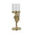 Rabbit Pillar Candle Holder with Clear Glass Hurricane Shade