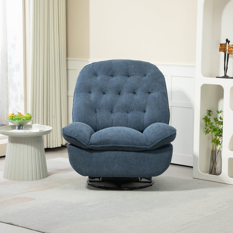 Fauteuil inclinable moderne capitonné, Bleu sarcelle